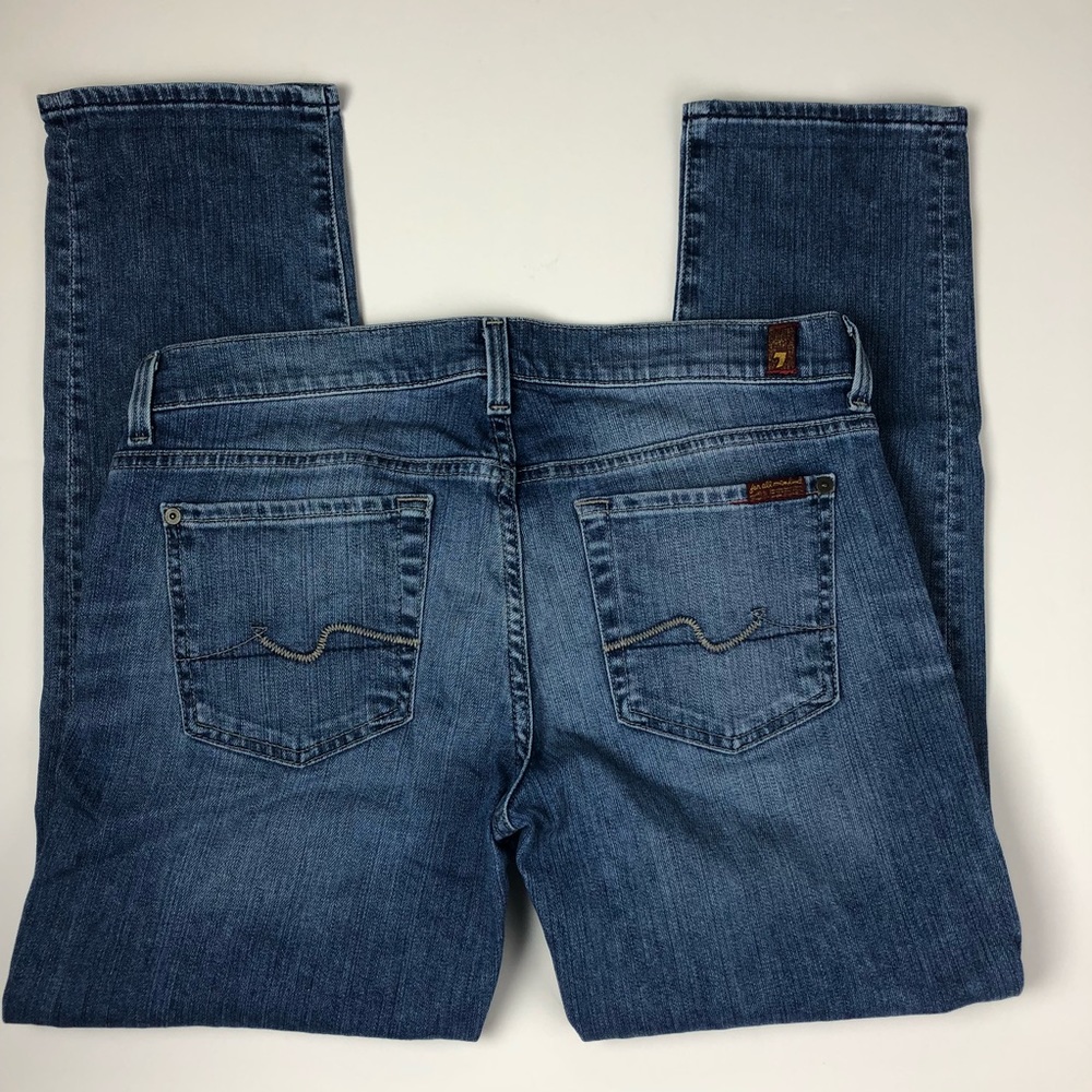 7 For All Mankind Cropped Straight Leg Size 29